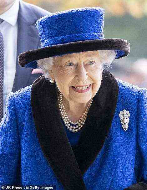 All smiles: The Queen couldn't keep the grin off her face when attending today's racing