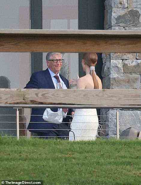 Jennifer Gates with father Bill after the secret wedding