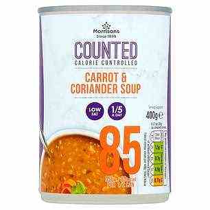Morrisons gezählte Karotten-Koriander-Suppe