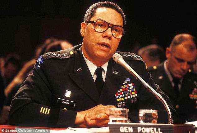 Powell, der hier 1990 zu sehen war, war der erste schwarze Außenminister und bis heute der einzige Schwarze, der jemals als Vorsitzender der Joint Chiefs of Staff fungierte