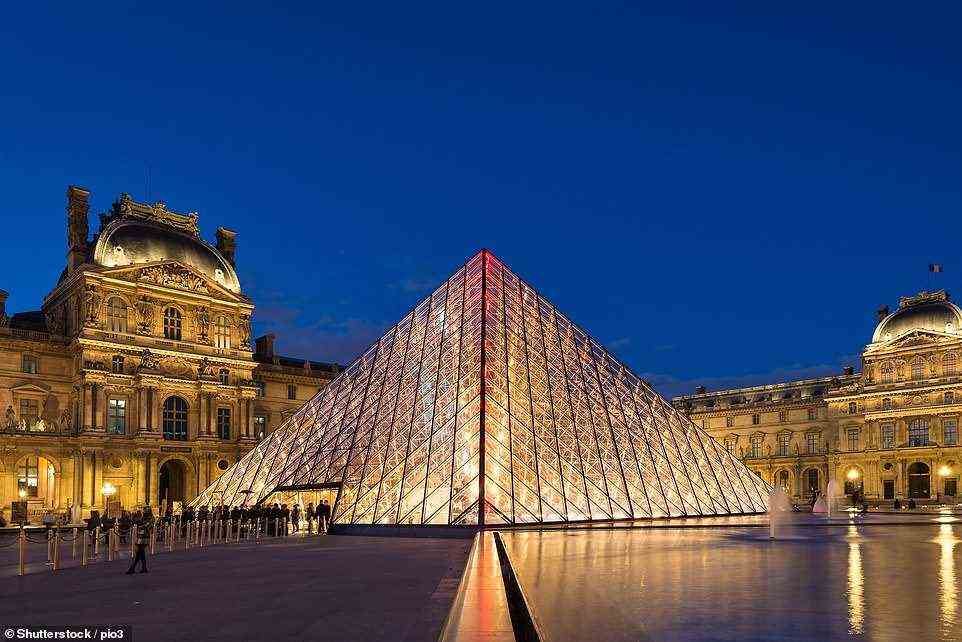 Die Preise in Paris sind 49 Prozent höher als in Lille.  Abgebildet ist das Louvre-Museum in der französischen Hauptstadt