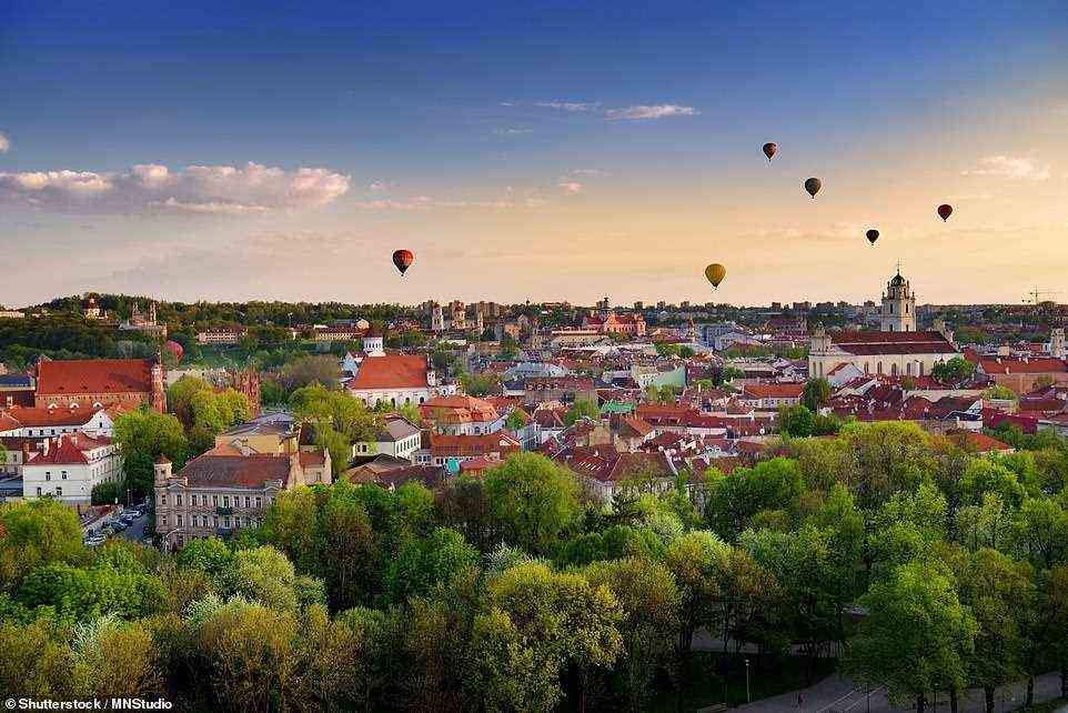 Die oben abgebildete litauische Hauptstadt Vilnius ist die drittbeste europäische Stadt