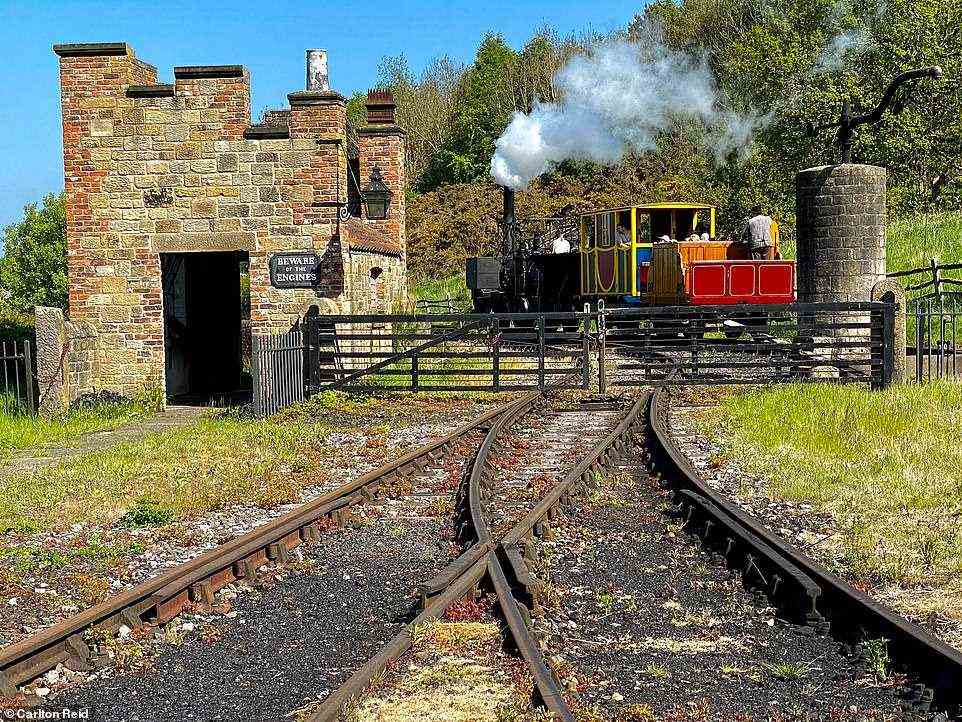 Visitors to Beamish can hop on 'Buffing Billy' for a short rail ride on the Pockerley waggonway