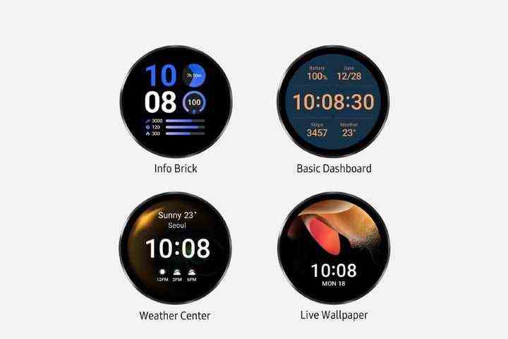 Die neuen Zifferblätter des Galaxy Watch 4 MR-Updates