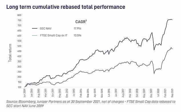 Der Trust hat den FTSE Small Cap ohne Investment Trust Index seit 2009 übertroffen