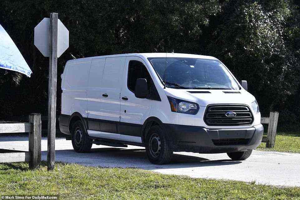 A coroners van leaves the reserve in North Port where the FBI have been looking for Brian Laundrie. The FBI didn't confirm that the remains found today are Brian's, but they were found along with items belonging to the fugitive suspect