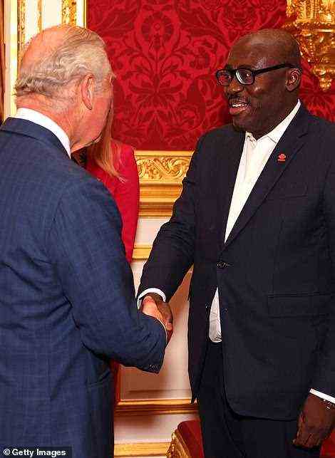 Prince Charles shook hands with Edward Enninful