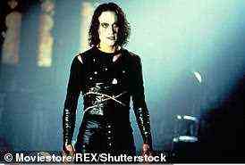 Actor Brandon Lee (above) was killed on the set of The Crow in 1993 when a blank round fired a squib load from the prop gun