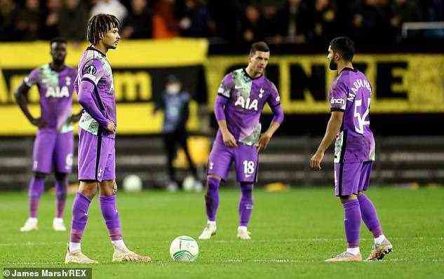Tottenhams Randmannschaft brach bei Vitesse Arnhem in der Conference League mit einer schwachen Niederlage ein