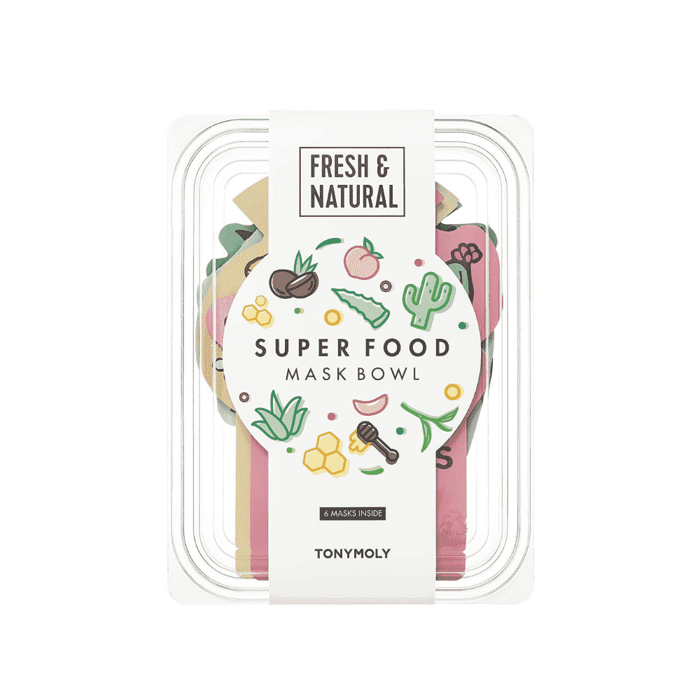 Tonymoly Super Food Mask Bowl in Verpackung auf weißem Hintergrund
