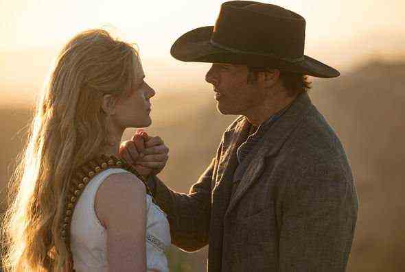 Evan Rachel Wood und James Marsden in Westworld