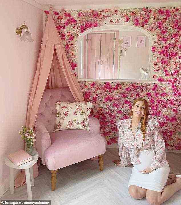 Are fake flower walls trendy or tacky? Celebs and  British influencers like Stacey Salomon, pictured, swear by them, but experts call them damaging for the environment