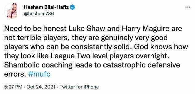 Harry Maguire und Luke Shaw wurden wegen ihrer Leistung gegen Liverpool kritisiert
