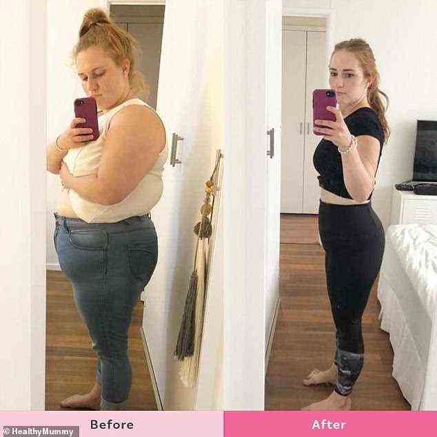 Zoe Terry, 28, (im Bild) hat es geschafft, in neun Monaten unglaubliche 41,7 kg zu verlieren, indem sie sich auf eine kohlenhydratarme, proteinreiche Ernährung konzentriert und regelmäßig trainiert