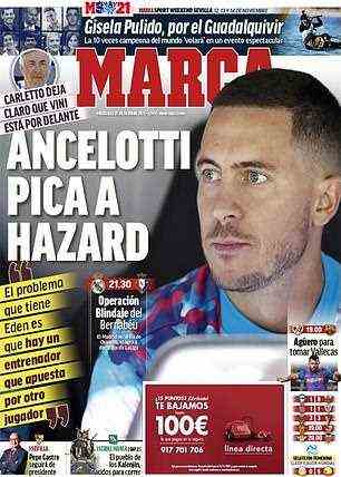 Marca behauptete, die jüngsten Kommentare von Carlo Ancelotti hätten den Belgier vor einem Zusammenstoß mit Osasuna „gestochen“.