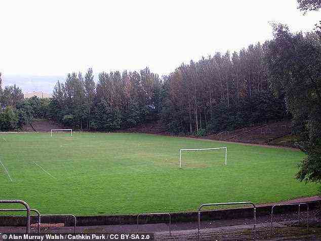 Abgebildet ist der Cathkin Park, der heute ein „Geister“-Fußballplatz ist.  Bild mit freundlicher Genehmigung von Creative Commons