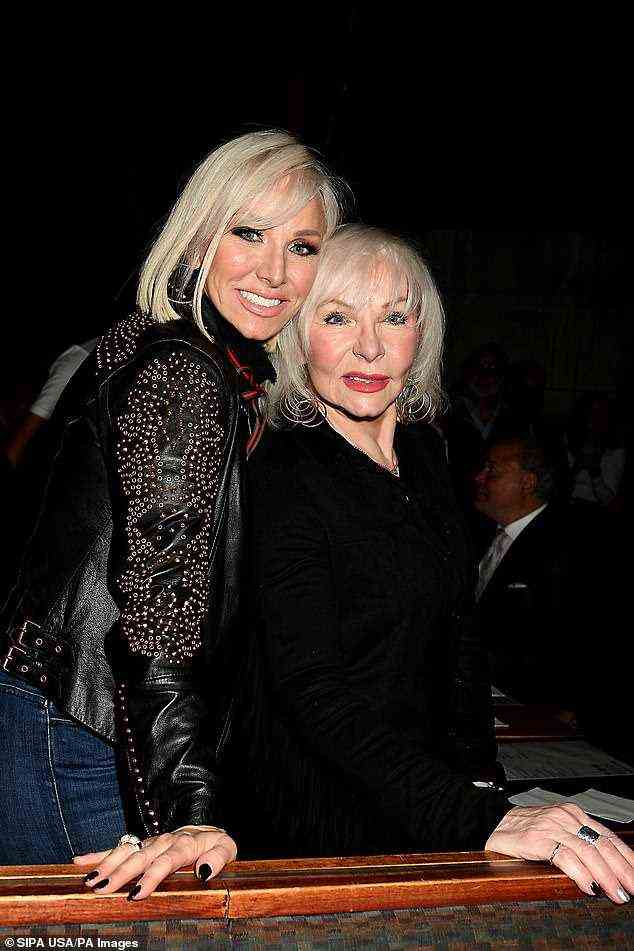 Twins: Margaret Josephs was also in attendance with her mother Jan. The pair were caught mingling with fellow Joe supporters inside the venue