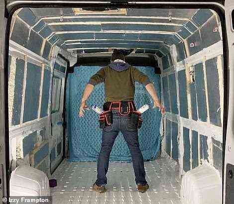 Laurie inside his van ahead of the conversion