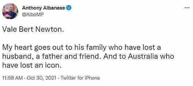 Australische Prominente und Politiker, darunter der Oppositionsführer Anthony Albanese, würdigten Newton innerhalb weniger Stunden nach der Bekanntgabe seines Todes