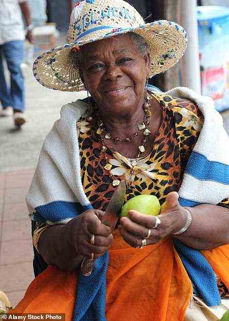 Geschmack der Tropen: Ein Mango-Verkäufer
