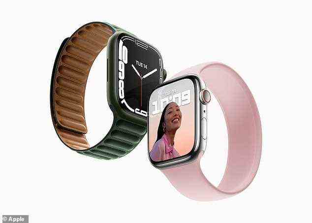 Der Umzug dürfte ein Stück von Apples Kuchen im Smartwatch-Geschäft abbekommen, das der Tech-Riese mit seiner Watch mindestens 12 Milliarden US-Dollar pro Jahr verdient.  Und Apple hat erst letzten Monat seine Serie 7 (im Bild) veröffentlicht