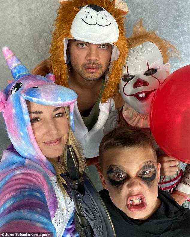 Collective boo! Back home in Australia, Guy Sebastian ensured his whole family got into the Halloween spirit and dressed up for the event. The Elevator Love singer and his wife Jules wore lion and unicorn onesies respectively, while son Hudson dressed up as Pennywise from the Stephen King's IT