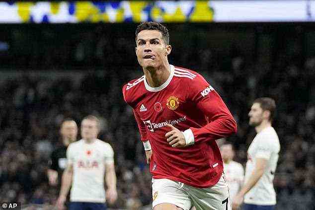 Cristiano Ronaldo beendete seine Tordürre von vier Spielen in der Premier League gegen Tottenham