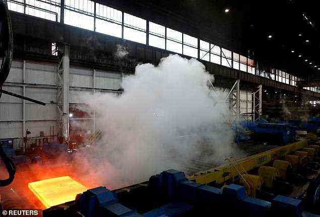 Wiederinbetriebnahme der Arbeiten durch Liberty Steel Group im Stahlwerk Dalzell in Motherwell