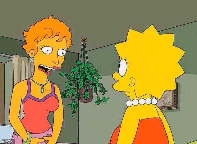Überlebende: Dr. Wendy Sage gab ihr Debüt bei den Simpsons in der Folge der Fox-Serie am Sonntagabend, die während des Brustkrebs-Aufklärungsmonats ausgestrahlt wurde