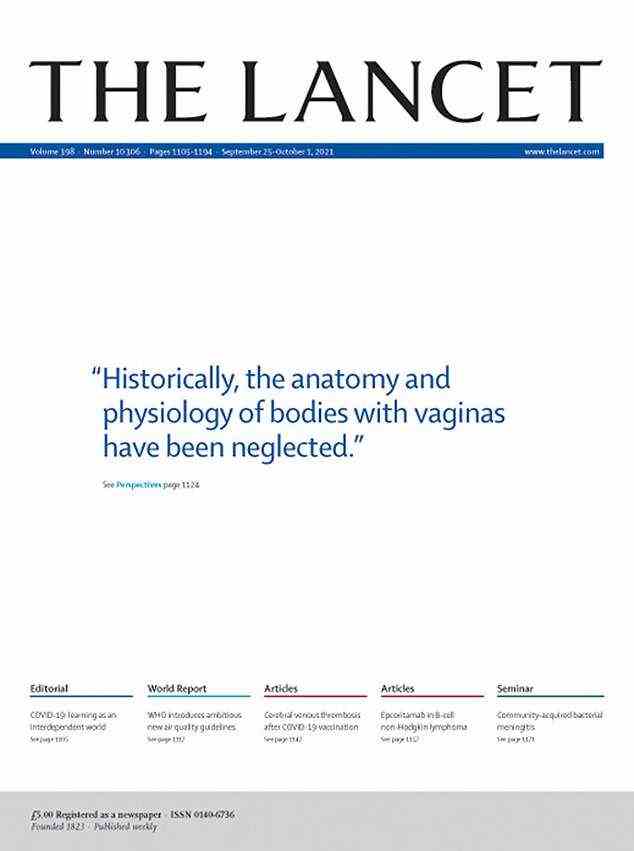 The Lancet, eine der einflussreichsten medizinischen Zeitschriften der Welt, twitterte ein Bild des Covers ihrer neuesten Ausgabe, das einen Satz zeigte, der das Wort 