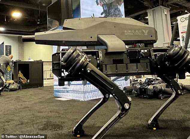 Auf der US-Armee-Messe wurde ein Roboterhunde-Design vorgestellt, das mit einem 6,5-mm-Creedmoor-Scharfschützengewehr (im Bild) bewaffnet ist, das Ziele aus einer Entfernung von 900 Metern präzise treffen kann