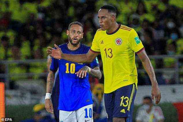Kolumbien hat Brasilien in einem spannenden Spiel am Sonntagabend zu einem 0:0-Unentschieden gehalten