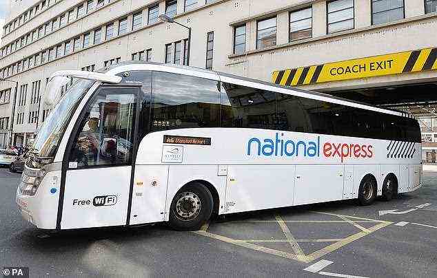 Bounce back: National Express sagte, dass die Busfahrgastzahlen in Großbritannien bei 76 Prozent des Niveaus vor der Pandemie lagen und fügte hinzu, dass die jüngsten Probleme mit dem Kraftstoff „keine Auswirkungen“ hatten