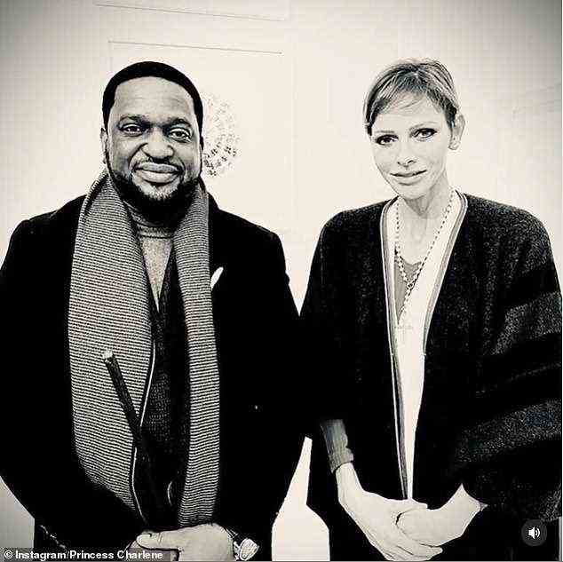 Princess Charlene took to Instagram yesterday to share a photograph ((pictured) of her meeting with Misuzulu Zulu, the present head of the Zulus, on October 5