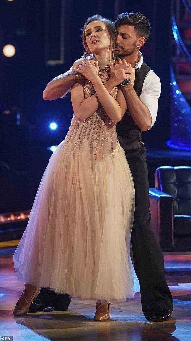 Tale to tell? Strictly Come Dancing viewers were convinced Giovanni Pernice's routine with Rose Ayling-Ellis, 26, on Saturday was a reference to his recent split from Maura Higgins, 30