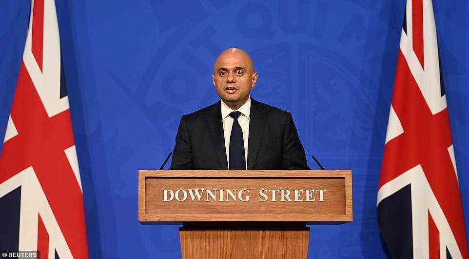 Sajid Javid today left the door open for No10 to adopt its 'Plan B' in the fight against amid growing fears about the situation heading into winter