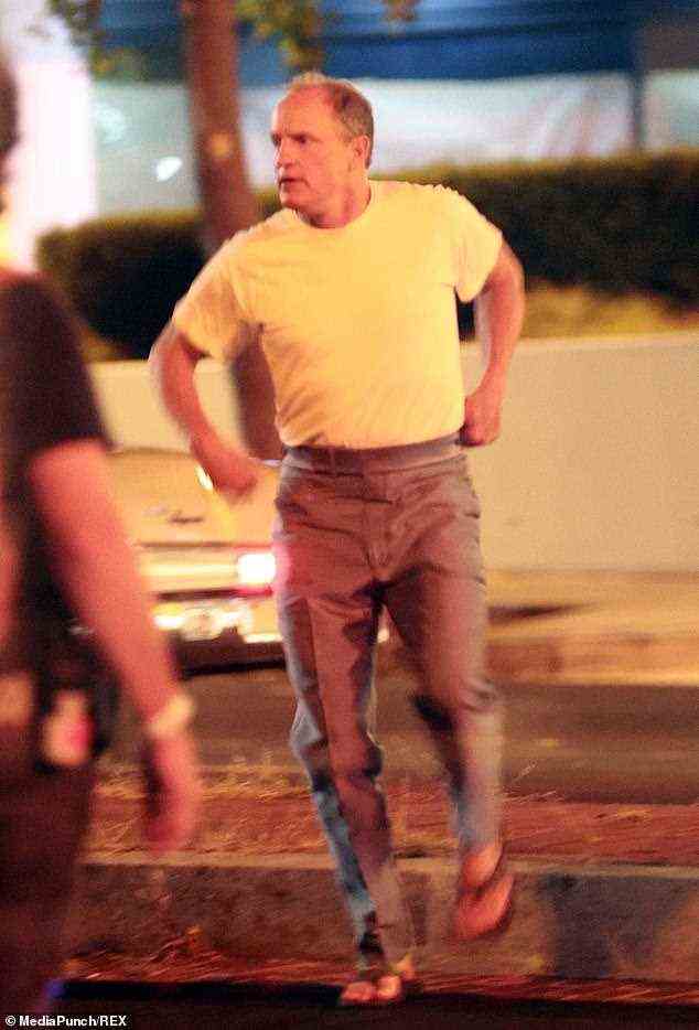 Schauspieler Woody Harrelson schlug einen hartnäckigen Fan, der sich angeblich am Mittwochabend beim Abendessen in einer Bar im Watergate Hotel auf ihn stürzte