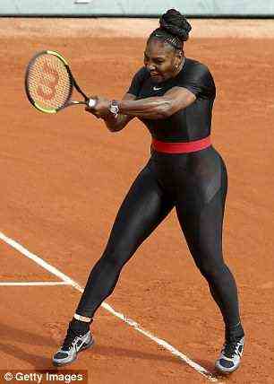 Serena Williams trug bekanntlich einen schwarzen Catsuit, um bei den French Open 2018 zu spielen.