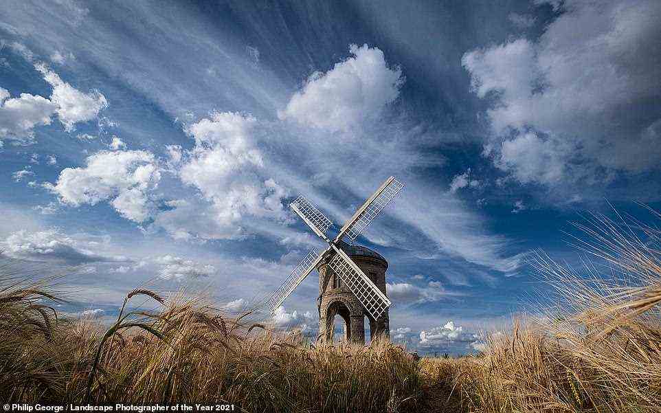 Warwickshire's Chesterton Windmill is the focal point in this stunning photograph, which is the winner of the Classic View category. Sharing the story behind the image, George says: 'I was returning from Birmingham to Southampton, and as I was coming along the M40 Motorway, I decided to take a detour to Chesterton Windmill as the skies looked good. I have been there quite a few times before in the hope of getting a good sky.' The shot was captured late in the afternoon