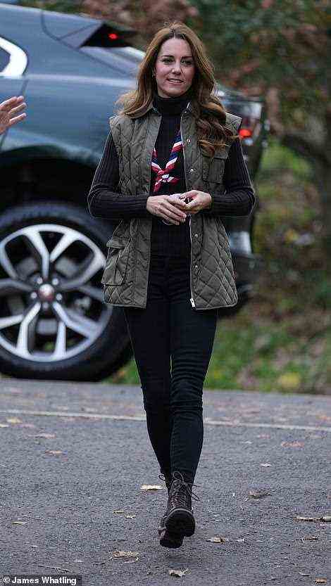 The Duchess of Cambridge, 39, was in her element as she got stuck in with outdoor activities during a visit to a Scouts Group in Glasgow today