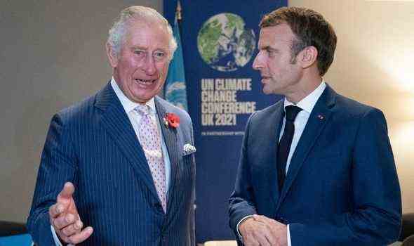 Prinz Charles mit Präsident Macron