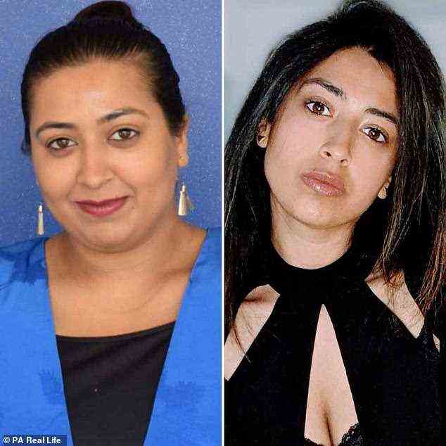 Aishah, pictured before, left and now, right, said she paid thousands of pounds for a full body lift after her weight loss to get rid of loose skin