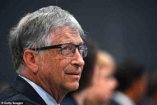 Bill Gates nimmt am dritten Tag der COP26 am 2. November 2021 in Glasgow, Schottland, an der Sitzung des World Leaders' Summit 