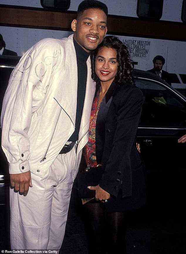 Junge Liebe: Will heiratete Sheree im Mai 1992, sechs Monate vor der Geburt ihres Kindes;  Sie sind im Januar bei den American Music Awards abgebildet