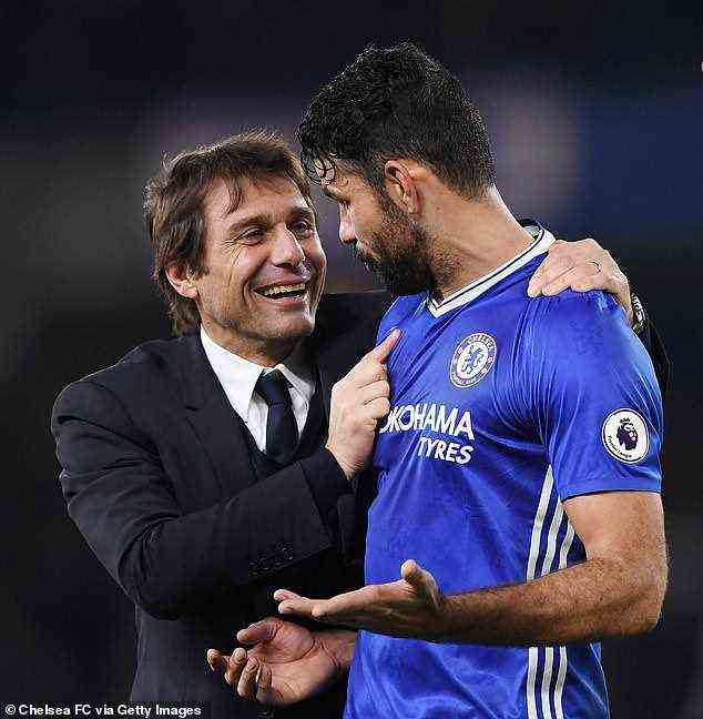 But the forwards Conte (L) has helped to excel - including Diego Costa (R) - were at a different level