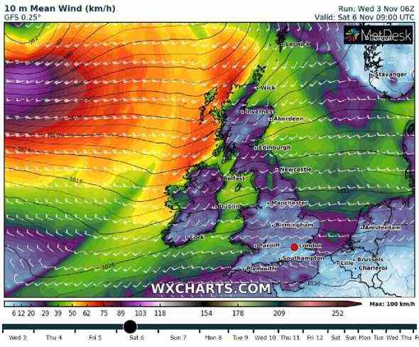 Starker Wind trifft dieses Wochenende auf Großbritannien