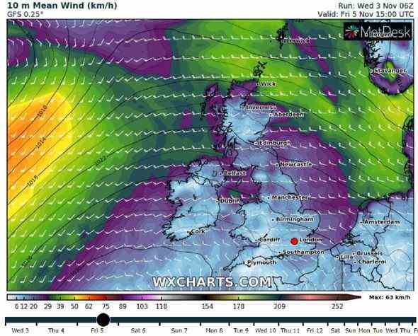 Großbritannien wird von starkem Wind heimgesucht