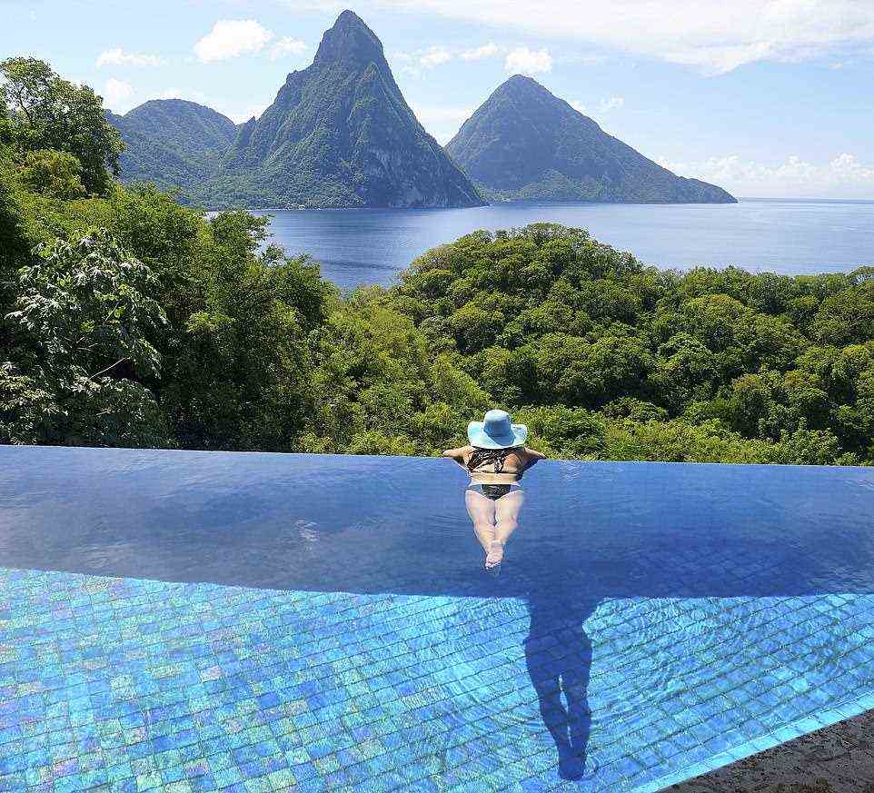 Das Leben der Gäste im Jade Mountain Resort auf St. Lucia ist ein Paradies