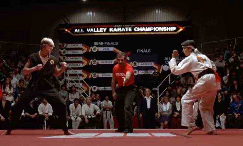 Ralph Macchio und William Zabka in Karate Kid