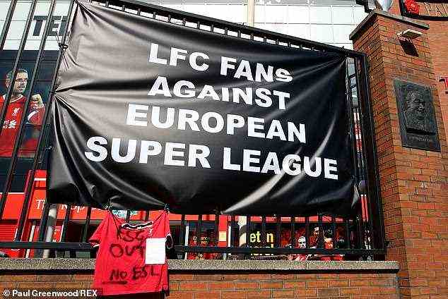 Liverpool fans were horrified when their club backed European Super League plans